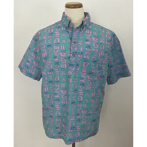 Chubbies The Nutter Men's XL Shirt Top Surf Tribal 1/4 Button Up Placket